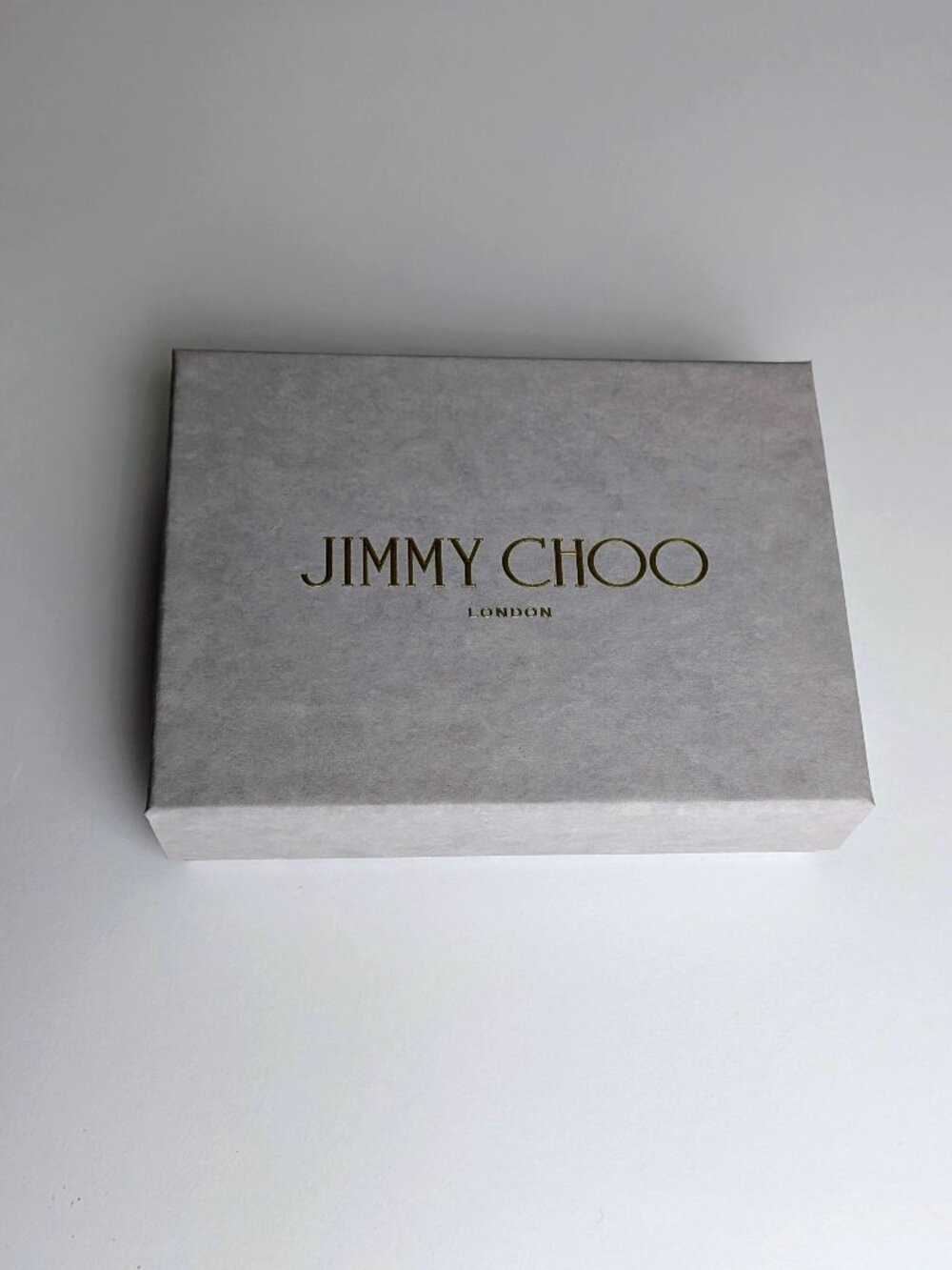Authentic Jimmy Choo Empty Luxury Gift Box - Light Gray Textured